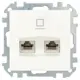 Розетка компьютерная встраиваемая Bylectrica Стиль РК216-015 цвет бежевый