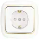Розетка встраиваемая Bylectrica Гармония люкс РС16-268 з с заземлением цвет белый