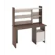 Компьютерный стол Мэрдэс Скл-скл-прям130+нкл-130 шк-ч 130x152x60 см ЛДСП цвет коричневый, бежево-белый