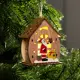 Елочная игрушка Домик с дедом морозом с подарками Luazon lighting 6117296 9 см х 6 см бежевый