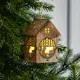 Елочная игрушка Домик с лисой Luazon lighting 6117369 8 см х 7 см бежевый