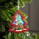 Елочная игрушка Красная елочка с дедом морозом Luazon lighting 6117359 1.5 см х 11 см красный