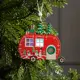 Елочная игрушка Фургончик Luazon lighting 6117360 1.5 см х 11 см красный