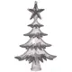 Новогоднее украшение Елка 2x18x9 см серебряный