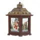Новогоднее украшение Фонарик 21x38x21 см Бордовый