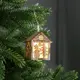 Елочная игрушка Домик со снеговиком Luazon lighting 6117283 6 см х 6.5 см бежевый