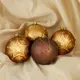 Набор елочных шаров Зимнее волшебство 3276593 Снежинка блеск 8 см пластик коричневый 4 шт