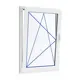 Пластиковое Окно ПВХ VEKA WHS 60 одностворчатое ширина 40 х высота 110 см поворотно-откидное с ручкой справа Rhapsody однокамерный стеклопакет