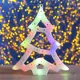 Светящаяся электрическая фигура Ёлка для дома Luazon lighting 20 ламп h 25 см разноцветный