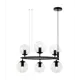 Светильник подвесной LUMINA DECO LDP 6034-6 RND BK Ceredo 6 ламп 72 м² цвет черный