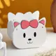 Кашпо деревянное Кошечка 14x11x13 см белый