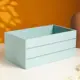 Кашпо деревянное 25x14x11 см серо-голубой