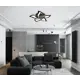 Люстра потолочная светодиодная Natali Kovaltseva INNOVATION STYLE 83002 BLACK с пультом управления 1 лампа 18 м² цвет черный