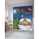 Штора для ванной JoyArty Встреча с Сантой из ткани, 180x200 см с крючками