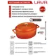 Кастрюля 4.67 л Lava lv o tc 29 k2 o с крышкой чугун цвет оранжевый