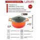 Кастрюля 6.71 л Lava lv y tc 28 k3 o с крышкой чугун цвет оранжевый