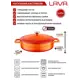 Кастрюля 2.47 л Lava lv y st 24 k1 o с крышкой чугун цвет оранжевый