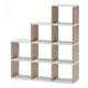 Стеллаж Мэрдэс СЛД 4 НБЕ 130x148.50x35 см нагрузка на полку 40 кг ЛДСП цвет серый дуб/белый жемчуг
