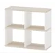 Стеллаж Мэрдэс СПД 2-2 БЕК 87.50x75.50x35 см нагрузка на полку 40 кг ЛДСП цвет белый жемчуг/бежево-белый