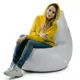 Мягкое кресло-мешок Mypuff b_265 XXXL Стандарт, большой оксфорд, серебристо-серый