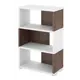Стеллаж Мэрдэ СБ-10/3 БЕШ-Ч с 70x109.5x30 см ЛДСП цвет коричневый/белый жемчуг нагрузка на полку до 40 кг