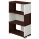 Стеллаж Мэрдэ СБ-10/3 ВБЕ с 70x109.5x30 см ЛДСП цвет венге/белый жемчуг нагрузка на полку до 40 кг