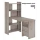 Компьютерный стол Мэрдэс СТЛ-ОВ+С100РПрям Н 70x152x132.20 см ЛДСП цвет серый дуб