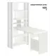 Компьютерный стол Мэрдэс СТЛ-ОВx+С100РПрям БЕ 70x178.50x132.20 см ЛДСП цвет белый жемчуг