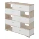 Стеллаж Мэрдэс СБ-40/5 КБЕ 120x121x36 см нагрузка до 40 кг ЛДСП цвет белый жемчуг,бежево-белый