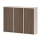 Стеллаж Мэрдэс СУ(ш3в1)+3ФГ КШ карамель/шамони-Ч 145x109x34 см нагрузка до 40 кг ЛДСП цвет коричневый,бежево-белый
