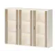 Стеллаж Мэрдэс СУ(ш3в1)+3ФС БЕН белый/нельсон 145x109x34 см нагрузка до 40 кг ЛДСП цвет серый дуб,белый жемчуг