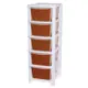 Комод Соломон 5 ящика 42x52x127 см пластик цвет белый 7114475
