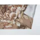 Штора на шторной ленте блэкаут Цветы 150x260 см цвет коричневый