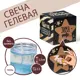 Гелевая свеча Зима это ..«Новогоднее настроение» без аромата, 2.5x2.5x2.5 см