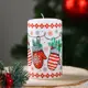 Свеча-цилиндр "С Новым годом! Варежки" 6x10 см, 30 ч, 227 г, графика