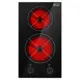 Стеклокерамическая варочная панель Ricci KS-T23011R 28.80 см 2 конфорки цвет черный