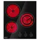 Стеклокерамическая варочная панель Ricci KS-T35011BR 45 см 3 конфорки цвет черный
