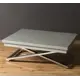 Стол прямоугольный Levmar Cross 101x101 см керамогранит цвет светло-серый/нержавеющая сталь