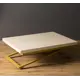 Стол прямоугольный Levmar Compact 70x100 см ЛДСП цвет беленый дуб/золотой