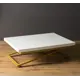 Стол прямоугольный Levmar Compact 70x100 см ЛДСП цвет белый/золотой