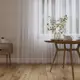 Тюль на ленте Keri 300x280 см цвет серебро