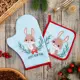 Прихватка Доляна Winter hare 20x28 см полиэстер цвет голубой 2 шт