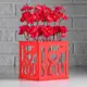 Кашпо деревянное 15x15x15 см с 9 колбами I love you heart красный Дарим Красиво