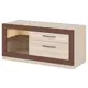 Консоль Мэрдэс КА120 КШок 120x55x45 см 2 ящика ЛДСП цвет шоколад/бежево-белый
