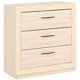 Комод Мэрдэс Км-90/38 ККр 90x90x38 см 3 ящика ЛДСП цвет кремовый/бежево-белый