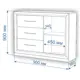 Комод Мэрдэс Км-120/38 ФГ ККо 120x90x38 см 3 ящика ЛДСП цвет кофе/бежево-белый