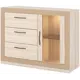 Комод Мэрдэс Км-120/38 ФС ККо 120x90x38 см 3 ящика ЛДСП цвет кофе/бежево-белый