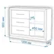 Комод Мэрдэс Км-120/38 ФС НЛа 120x90x38 см 3 ящика ЛДСП цвет серый дуб/латте