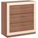 Комод Мэрдэс Км-90/45 ШК 90x90x45 см 3 ящика ЛДСП цвет коричневый/бежево-белый