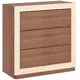 Комод Мэрдэс Км-90/45 ШКр 90x90x45 см 3 ящика ЛДСП цвет коричневый/кремовый